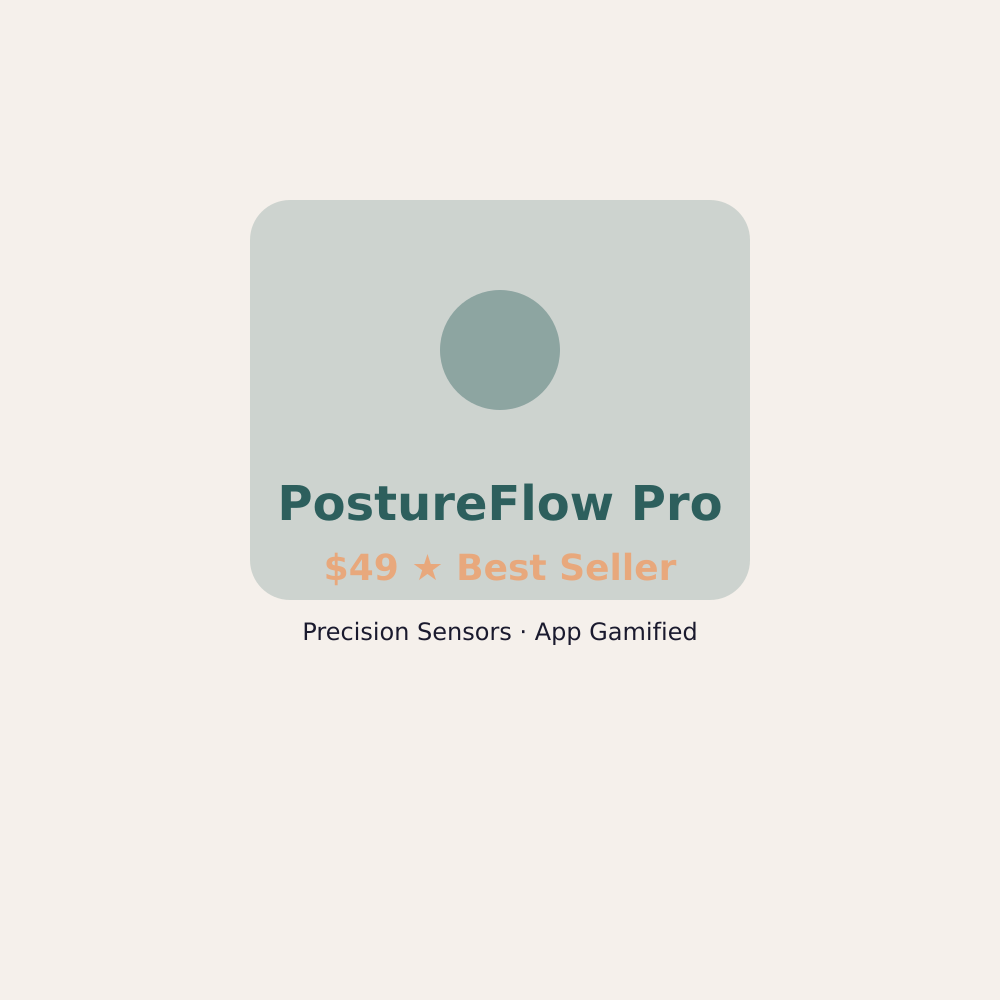 PostureFlow Pro — Smart Posture Corrector + App Coaching